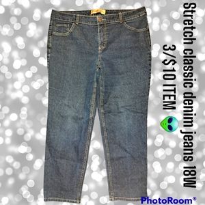 👽stretch classic denim jeans 18W